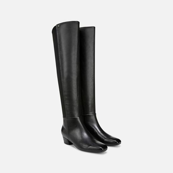 Naturalizer Womens 10M Black Leather Reese Over The Knee Boot Classy Edgy LM1-47 - Picture 1 of 8